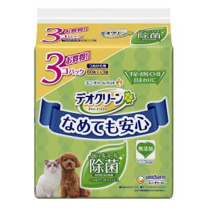 デオクリーンノンアルコール除菌ウェットティッシュつめかえ用60枚3個パック