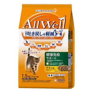 AllWell 健康免疫サポート チキン味 チキン味 挽き小魚とささみフリーズドライパウダー入り 1.5kg