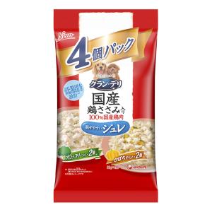 グラン・デリ国産鶏ささみパウチジュレ成犬用4個パックブロッコリー×かぼちゃ80gx4個