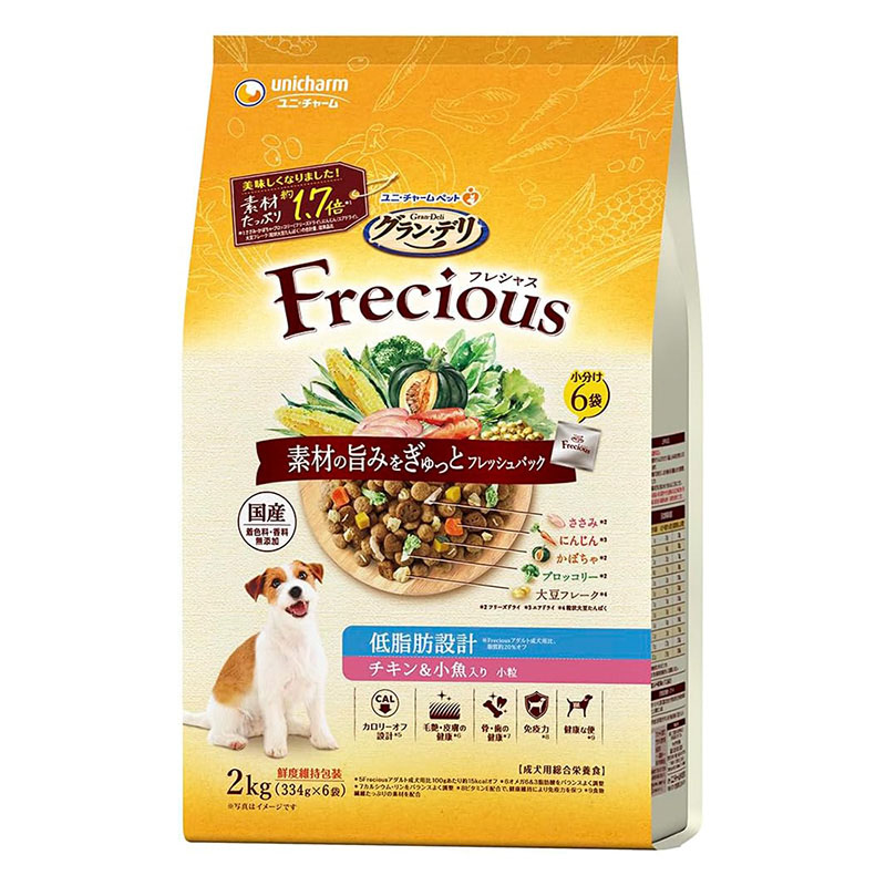 アダルト 成犬用 低脂肪設計 チキン&小魚入り 2kg