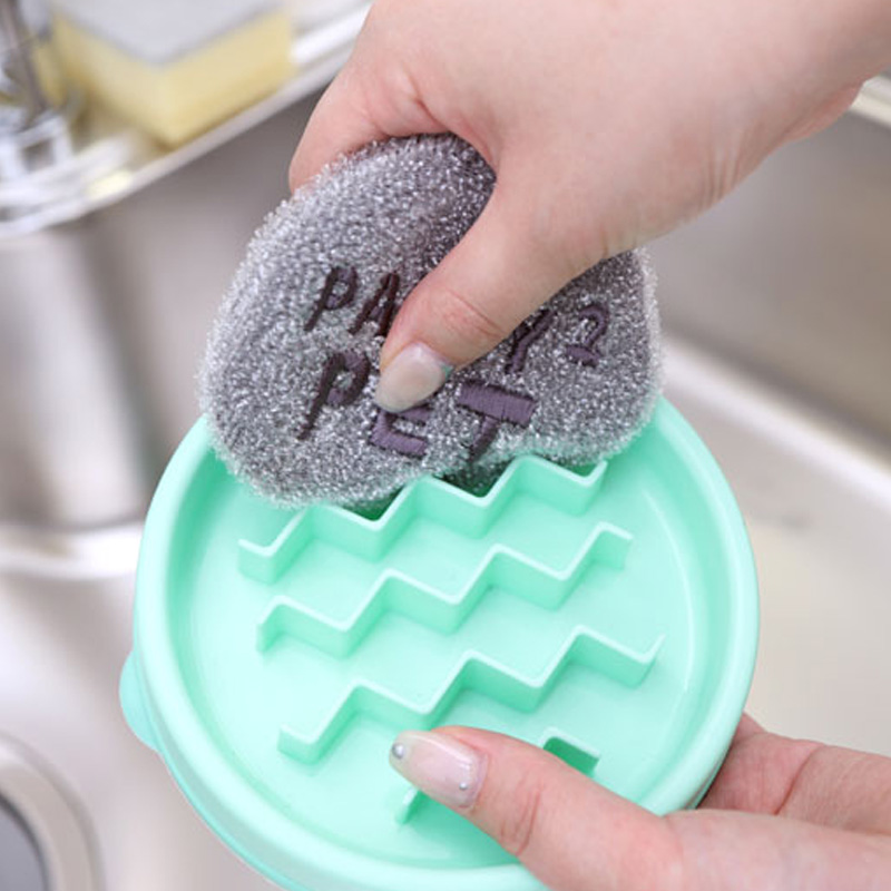 洗剤不要のペット用食器洗い グレー