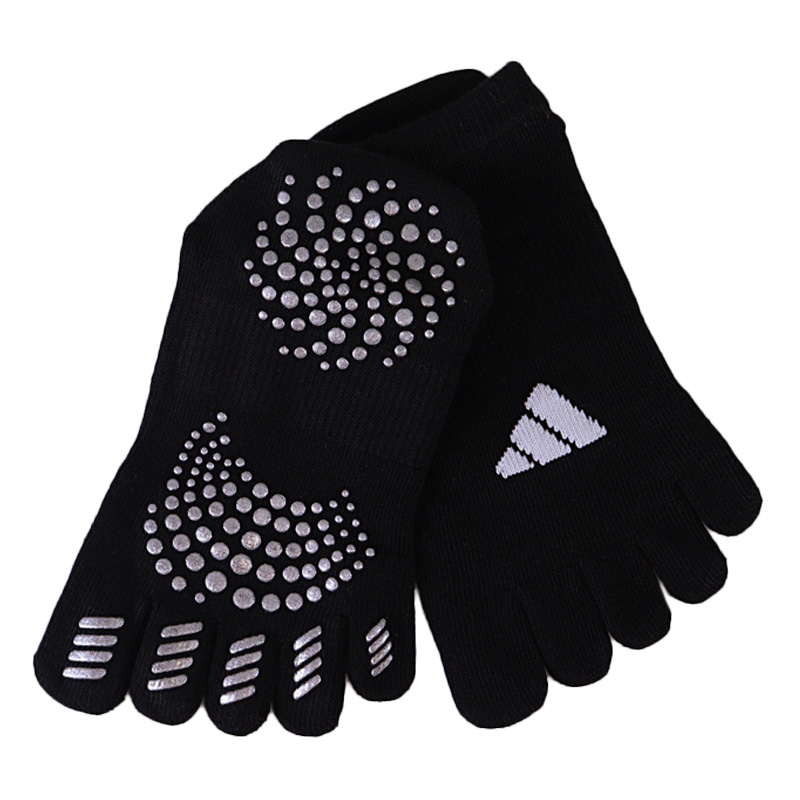 レディース adidas 5本指スニーカー丈 ブラック 23-25cm