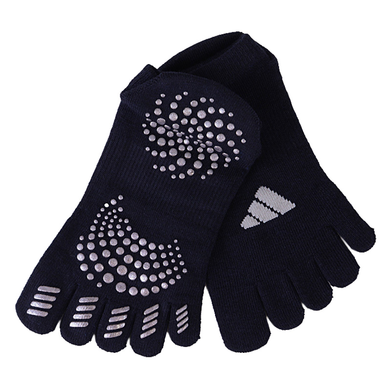 レディース adidas 5本指スニーカー丈 チャコール 23-25cm