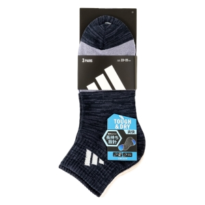 レディース adidas TOUGH&DRY ショート丈 3足組 23-25cm