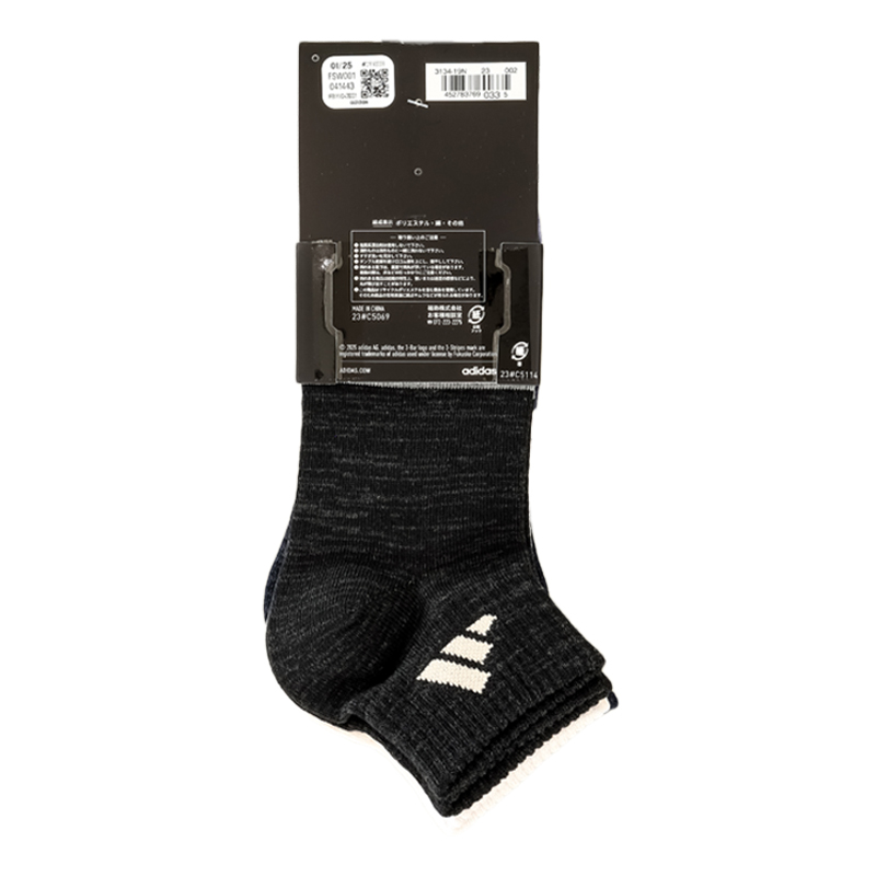 レディース adidas TOUGH&DRY ショート丈 3足組 23-25cm