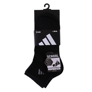 レディース adidas スクールショート丈 3足組 ブラック 23-25cm
