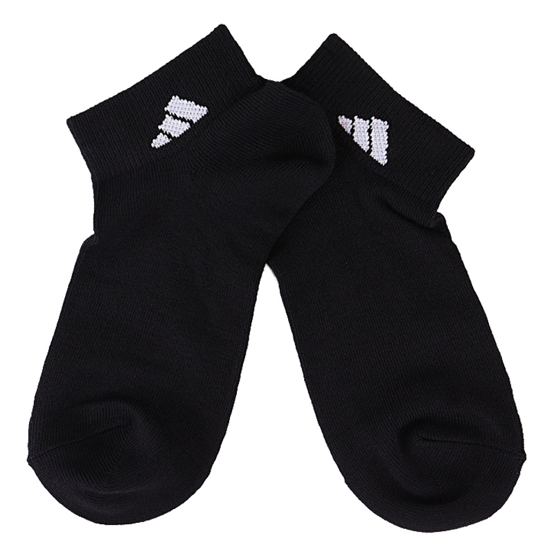 レディース adidas スクールスニーカー丈 3足組 ブラック 23-25cm