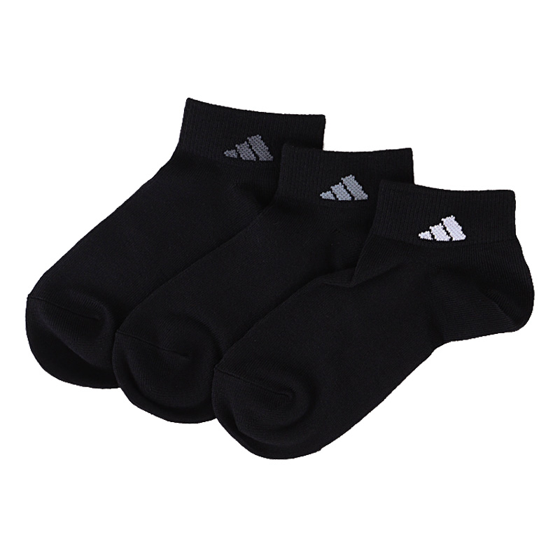 レディース adidas スクールスニーカー丈 3足組 ブラック 23-25cm