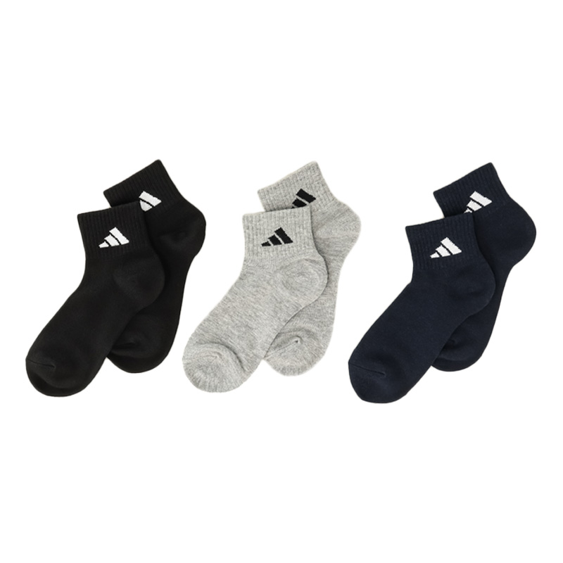 ジュニア adidas 無地 ショート丈 3色組