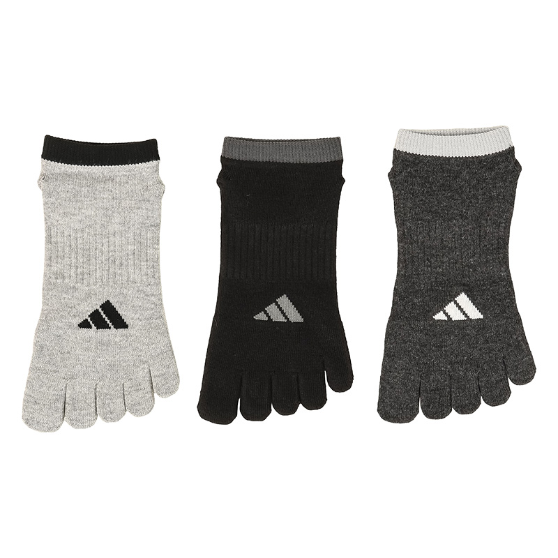メンズ adidas BASIC 5本指スニーカー丈ソックス MIX 3足組