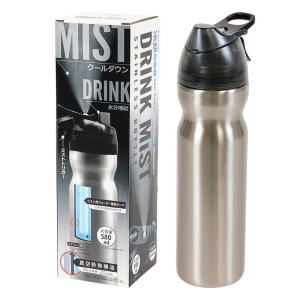 冷却ミスト機能付 ドリンクボトル ドリンクミスト SS 580ml ブラック DMSS2-BK