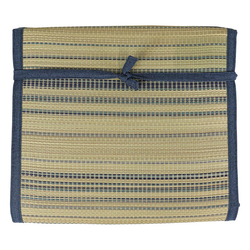 背もたれ付き シートクッション エール ブルー 43×80cm