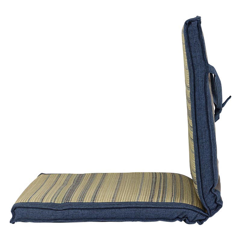 背もたれ付き シートクッション エール ブルー 43×80cm