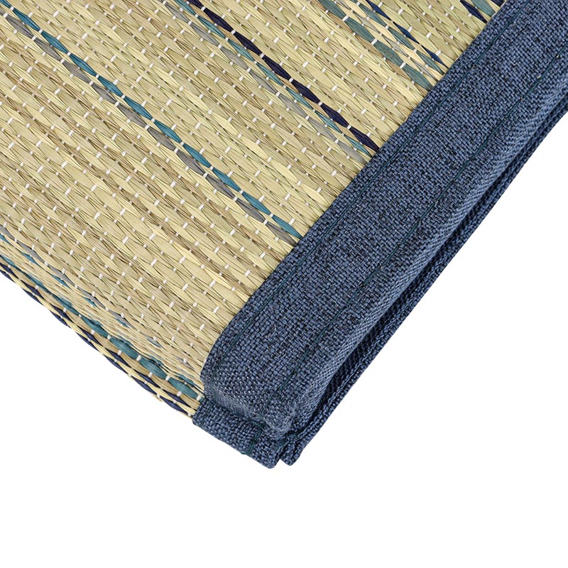 背もたれ付き シートクッション エール ブルー 43×80cm