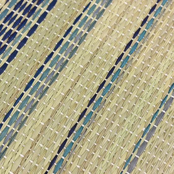 背もたれ付き シートクッション エール ブルー 43×80cm