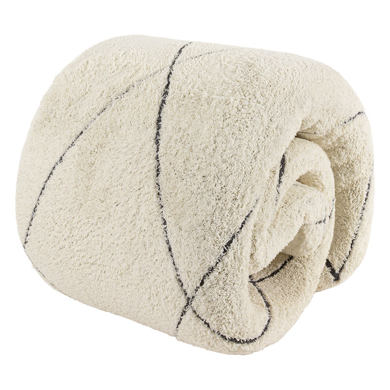 洗える シャギーラグ 約3帖(185×240cm)アイボリー