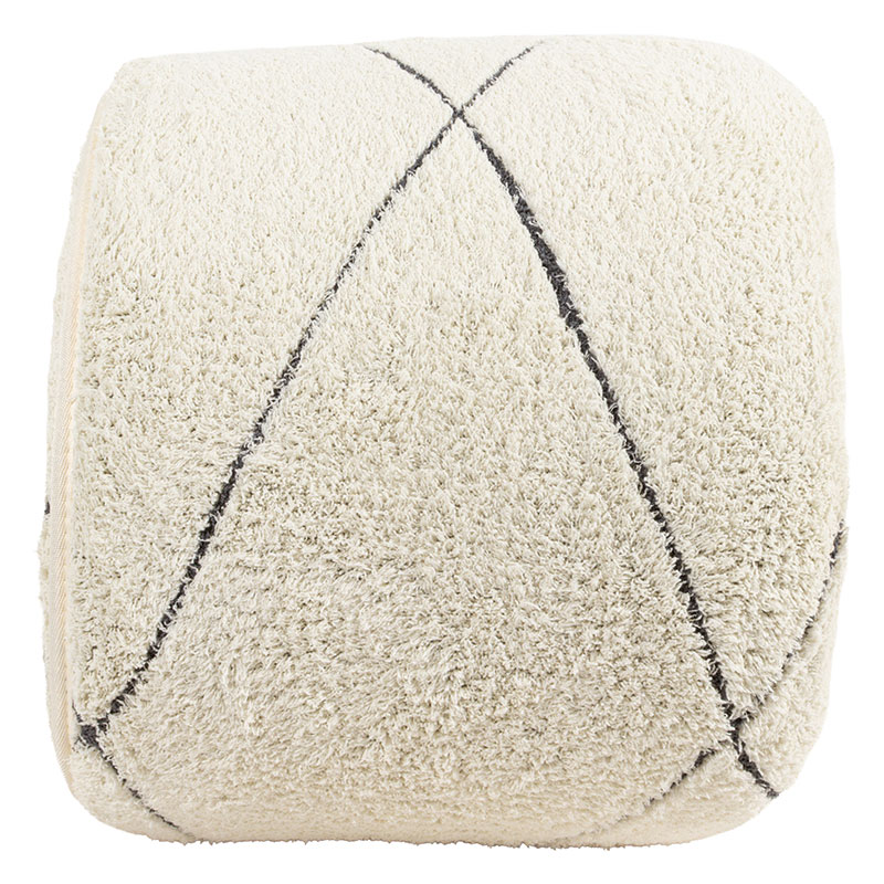 洗える シャギーラグ 約3帖(185×240cm)アイボリー