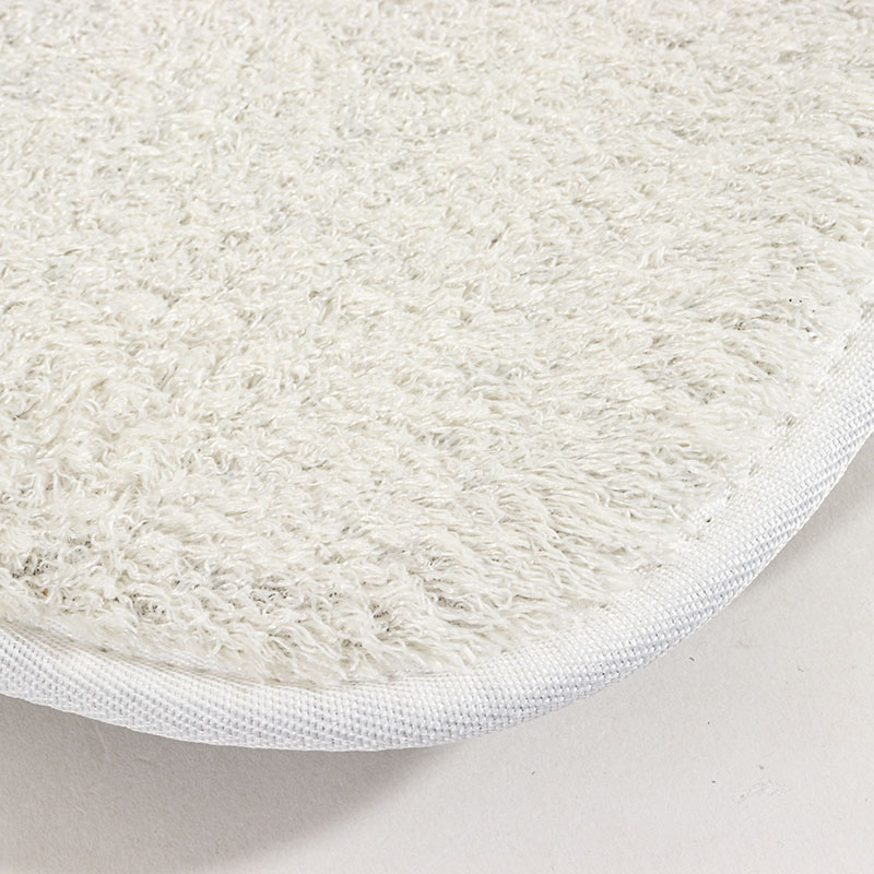 洗える ナイロンシャギーラグ 約1.5帖(130×185cm)アイボリー