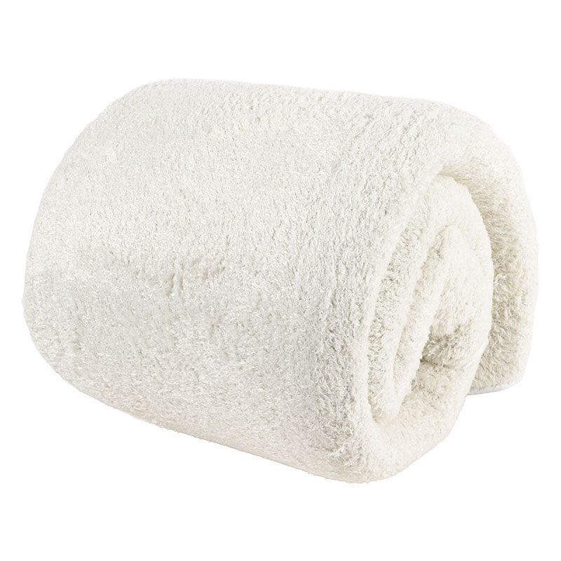 洗える ナイロンシャギーラグ 約2.2帖(185×185cm)アイボリー