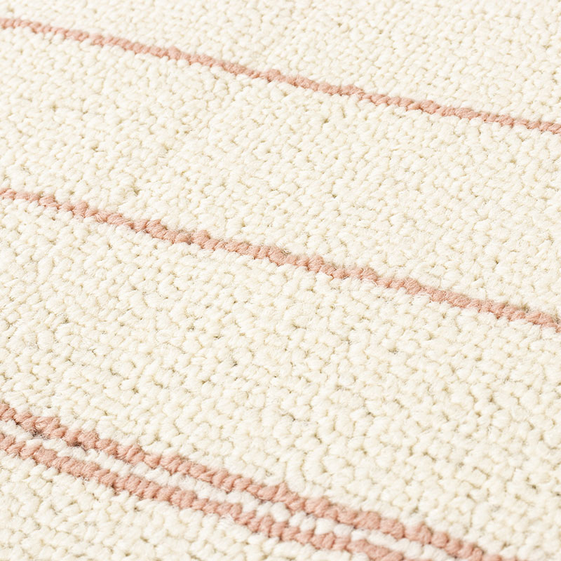 洗えるふんわり キッチンマット 45×180cm ライン ベージュ