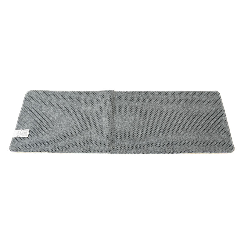 洗えるふんわり キッチンマット 45×240cm ライン ブルー