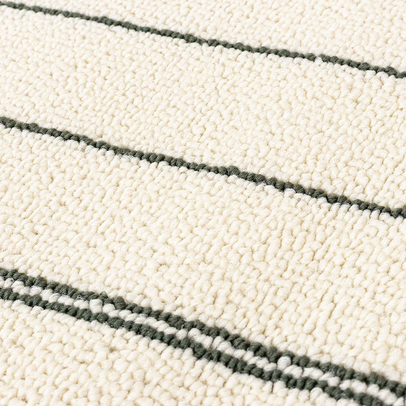 洗えるふんわり キッチンマット 45×120cm ライン グリーン