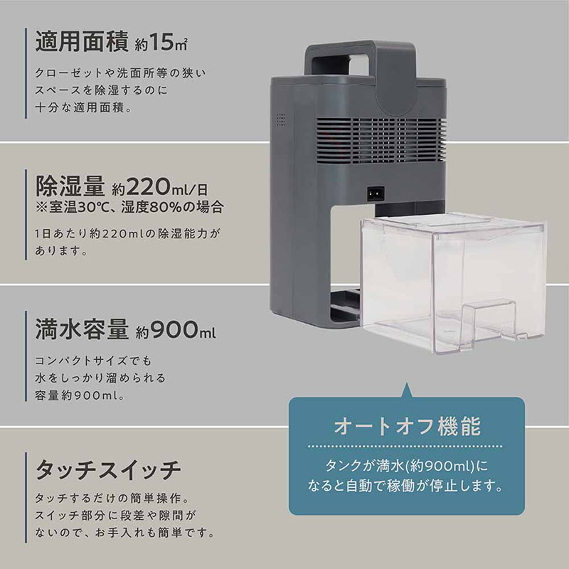 マクロス sumuu コンパクト除湿器ミトカ MEH-188