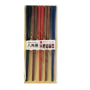 八角箸5膳組 ダーク 23cm 食洗機対応