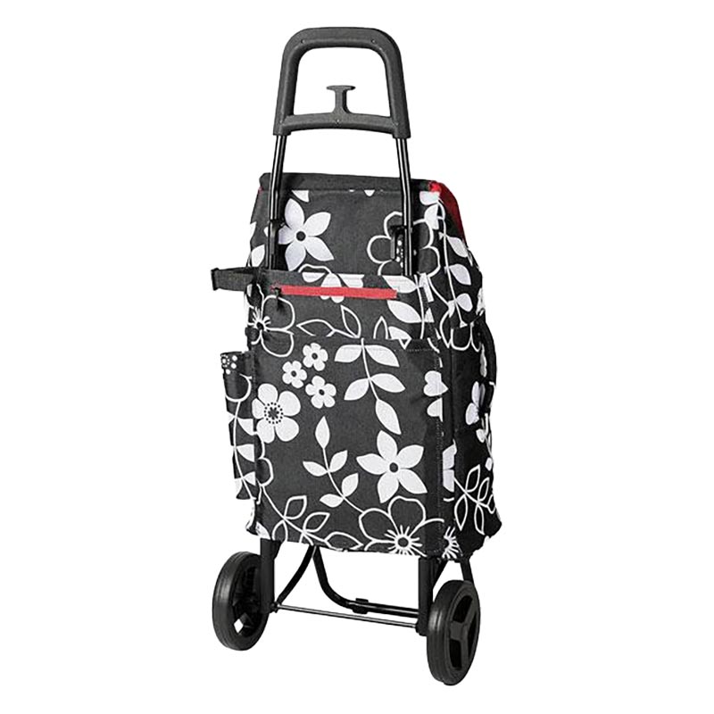 【お取り寄せ商品】ショッピングカート フラワー ブラック ココロ 40L