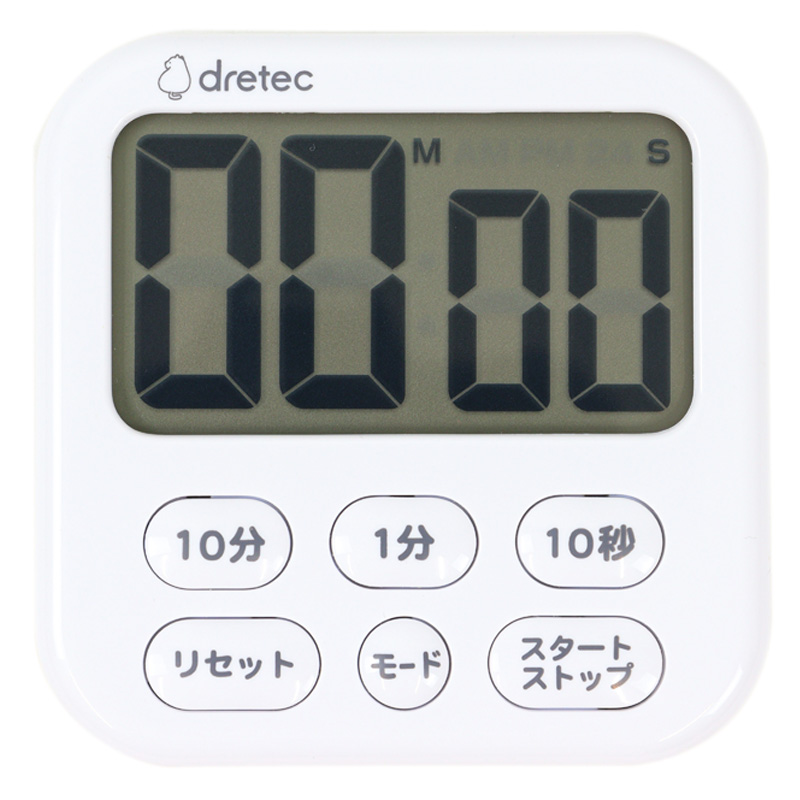 大画面タイマー 「シャボン6」 ホワイト