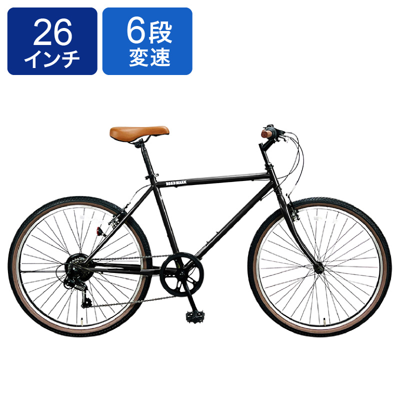 良品 REIN ROTS 26インチマウンテンバイク ブラック シマノ切替 自転車 