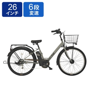 ◆ディバイン266 電動アシスト自転車 26インチ 6段 グレー