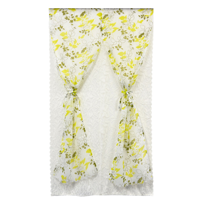 のれん 二重リーフ グリーン 85×150cm