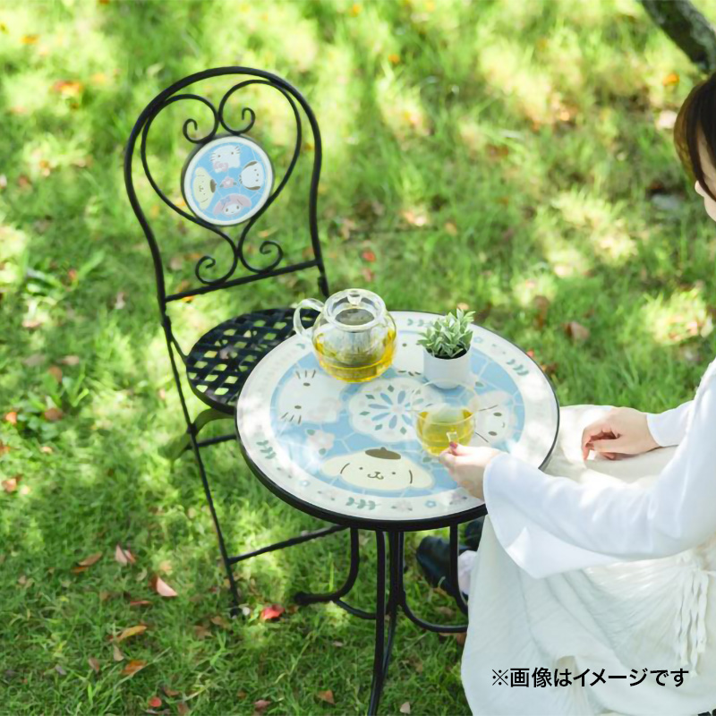 【お取り寄せ商品】折りたたみタイルチェア フラワーガーデン サンリオ