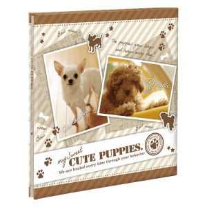 フヤスアルバムL 10枚 フリー台紙(白)キュートパピー