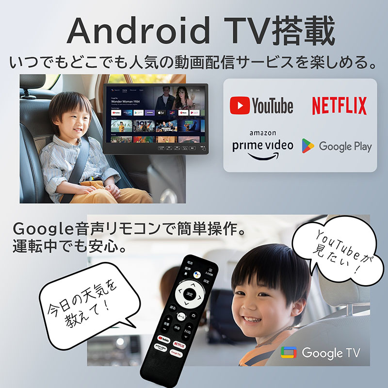 ヘッドレスト スマートリアモニター AN-M011