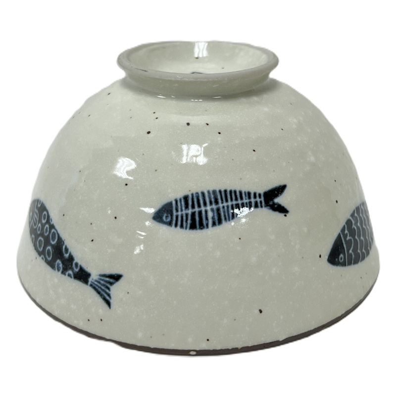 美濃焼 軽量茶碗 魚器(とっとき)ネイビー
