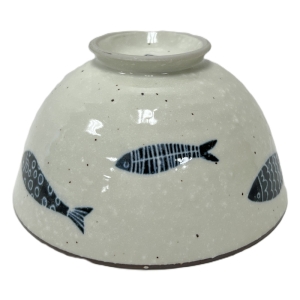 美濃焼 軽量茶碗 魚器(とっとき)ネイビー