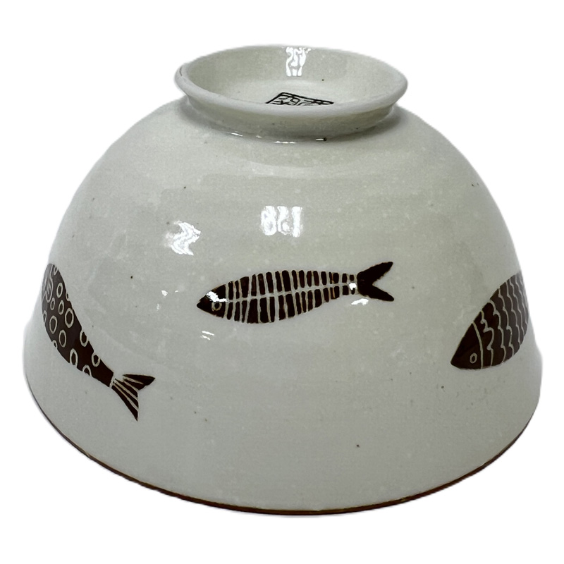 美濃焼 軽量茶碗 魚器(とっとき)ブラウン