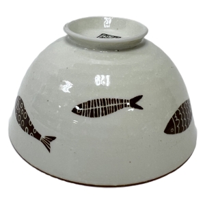 美濃焼 軽量茶碗 魚器(とっとき)ブラウン