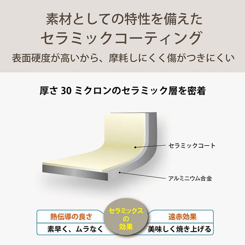 セラブリッドフライパン 26cm IH|ガス火対応 CF-26C-WBG