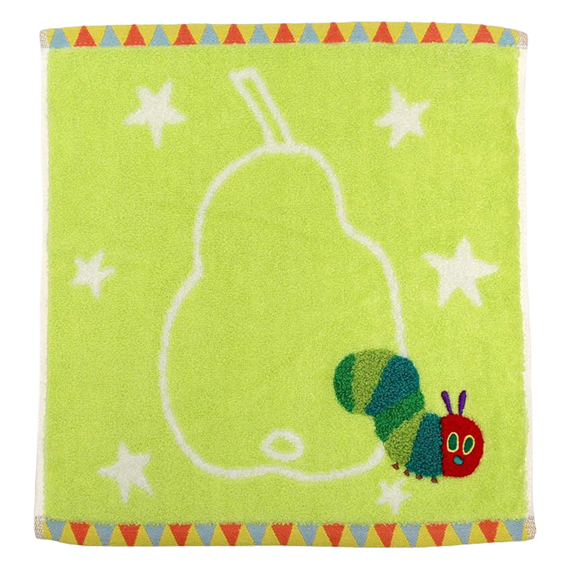 【お取り寄せ商品】はらぺこあおむし ウォッシュタオル ハロー 34×35cm グリーン