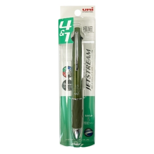 ジェットストリーム 多機能ペン 4&1(黒、赤、青、緑+シャープ0.5mm) 0.5mm オリーブグリーン
