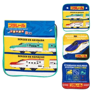 プチタオル 16×16cm プラレール 3枚組