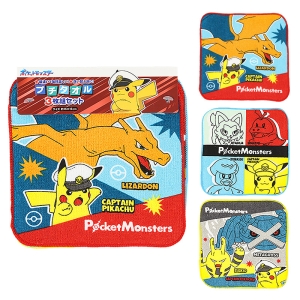 プチタオル ポケットモンスター 16×16cm 3枚組