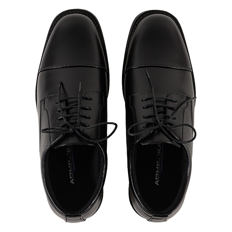 ARUKOKA レースアップ 外羽根 ストレートチップ 5E ブラック