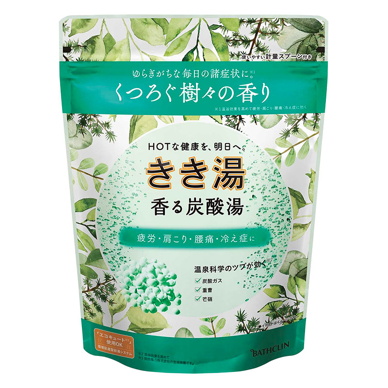 ★きき湯 香る炭酸湯 樹々の香り【医薬部外品】 360ｇ