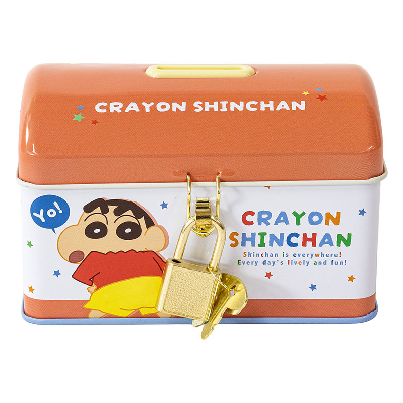 カギ付き缶バンク クレヨンしんちゃん しんちゃんワールド
