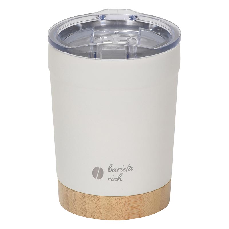 バリスタリッチ 真空蓋付タンブラー 350ml 保温・保冷 オフホワイト