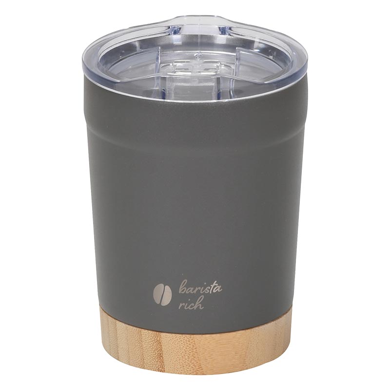 バリスタリッチ 真空蓋付タンブラー 350ml 保温・保冷 ウォームグレー
